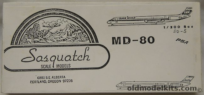 Sasquatch 1/200 Dougals MD-80 With PSA Decals, SQ-5 plastic model kit